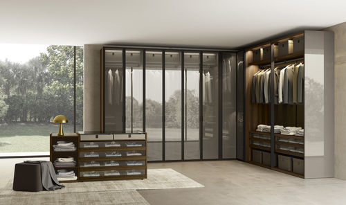 Corner walk-in wardrobe - VITALITY SUNRISE - ColombiniCasa - modular / contemporary / wooden