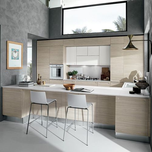 Contemporary kitchen - ISLA - ColombiniCasa - polymer / island / L-shaped