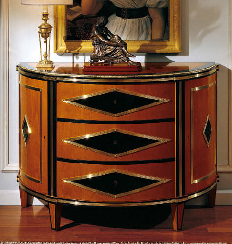 Empire style chest of drawers - 127 - Colombo Mobili - wooden / 3-drawer / brown
