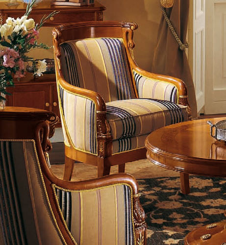 Empire style armchair - 159 - Colombo Mobili - cherrywood / wing