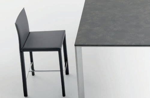 Contemporary bar chair - ROMY  - Compar - leather / home / without armrests
