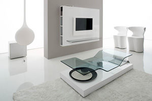 Original design coffee table - WIND - Compar - glass / curved / home