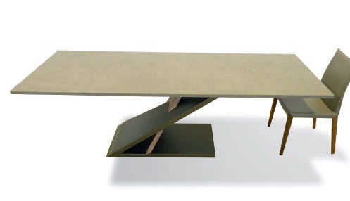 Contemporary table - ZED - Compar - wooden / ceramic / rectangular