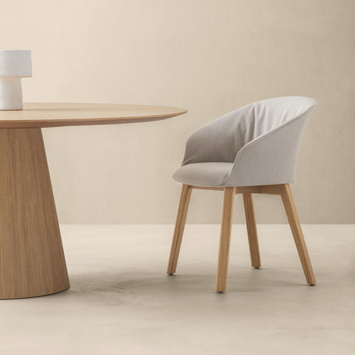 Contemporary chair - Finna - Crassevig - indoor / fabric / synthetic leather