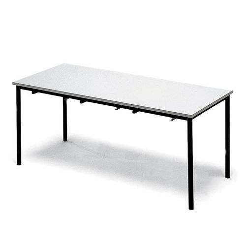 Contemporary dining table - Dieffebi - melamine / metal base / rectangular