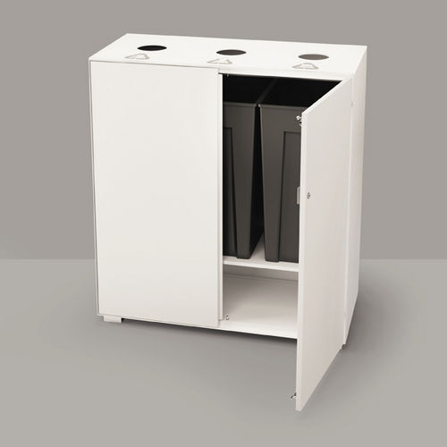 Recycling bin - Dieffebi - built-in / steel / glass