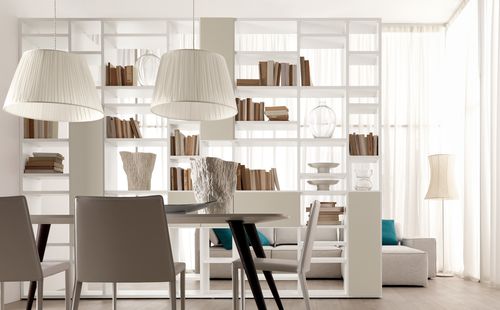 Free-standing bookcase - CITYLIFE 22 - Doimo Cityline - contemporary / lacquered wood / white