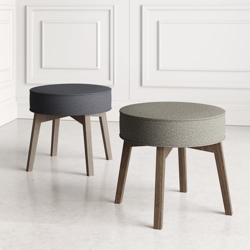 Contemporary stool - RIK - Doimo Salotti - leather / fabric / synthetic leather