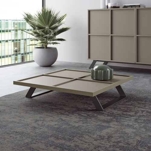 Contemporary coffee table - OTIS - Doimo Salotti - melamine / metal base / rectangular