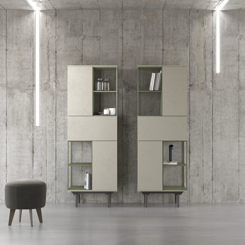 High sideboard - LEXIA - Doimo Salotti - contemporary / melamine / with shelf