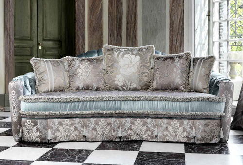Classic sofa - MALVINA CAPITONNE' - Domingolotti - cotton / multi-color / 2-person