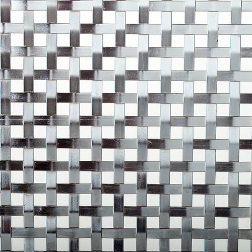 Stainless steel woven wire fabric - QUAD 907 - LOCKER Group - for facade / square mesh