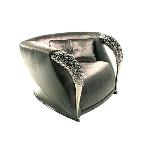 Traditional armchair - AQVILA LA 857 - Elledue srl - velvet