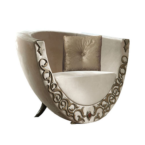 Classic armchair - SARAYA S 647 - Elledue srl - fabric / beige