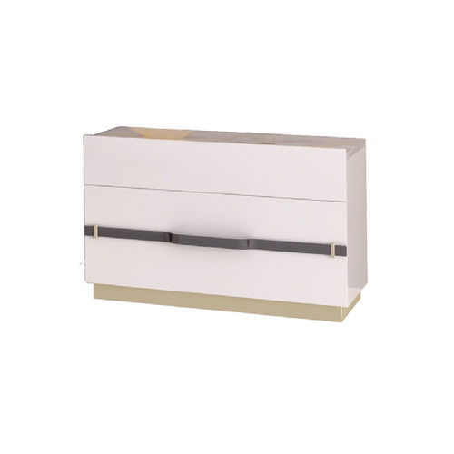 Contemporary bedside table - ULYSSE B 757 - Elledue srl - lacquered wood / rectangular / with drawer