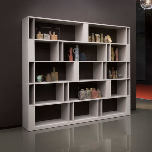 Contemporary shelf - BRERA  - Emmebi Industria Mobili - wooden / lacquered wood / white