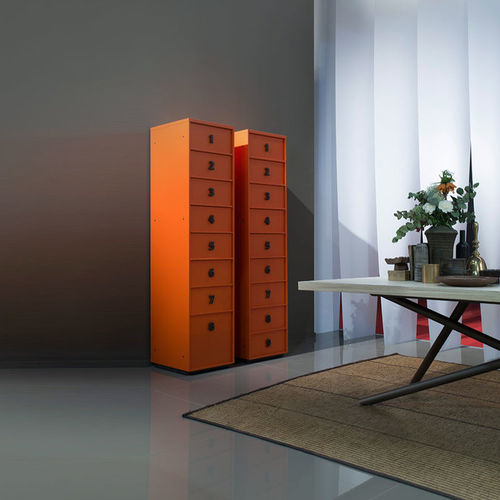 Contemporary chiffonier - TOOLBOX - Emmebi Industria Mobili - lacquered wood / lacquered metal / aluminum