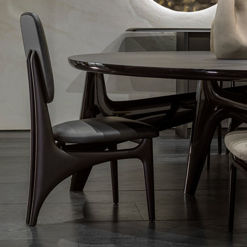 Contemporary chair - BELLADONNA - Emmemobili - indoor / velvet / leather