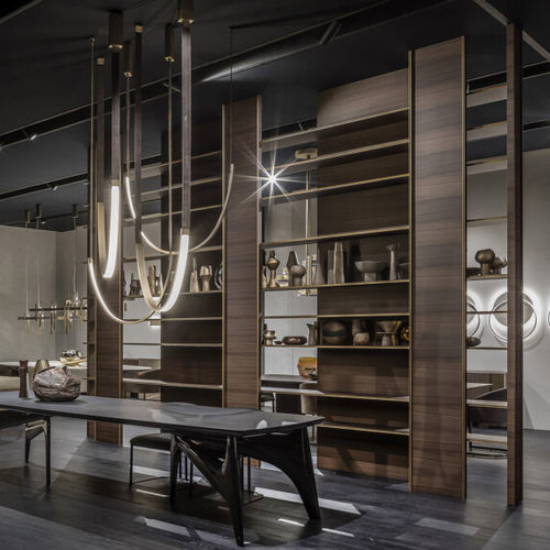 Free-standing bookcase - SPARKLE - Emmemobili - contemporary / oak / walnut