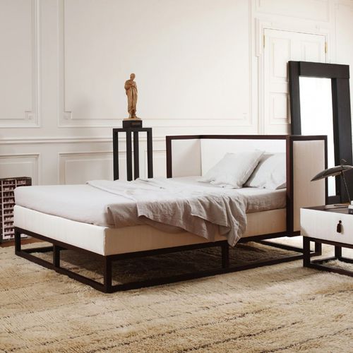 Double bed - WIEN  - Emmemobili - contemporary / upholstered / with upholstered headboard