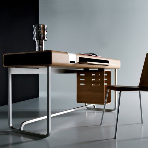 Free-standing desk - VUVUVU - Emmemobili - contemporary / wooden / brown