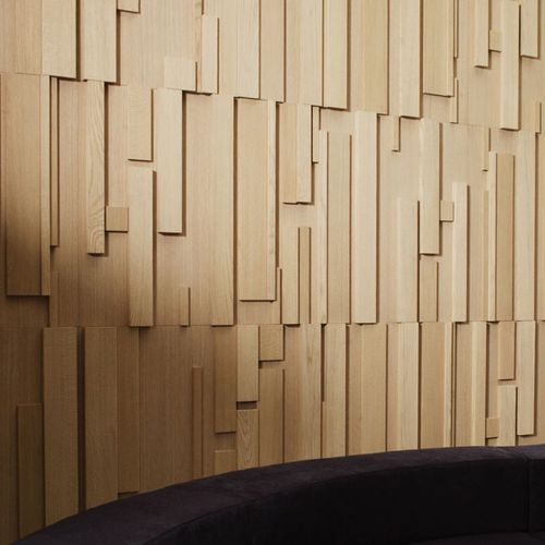 Wall-mounted decorative panel - MODULAR - Emmemobili - wood / embossed