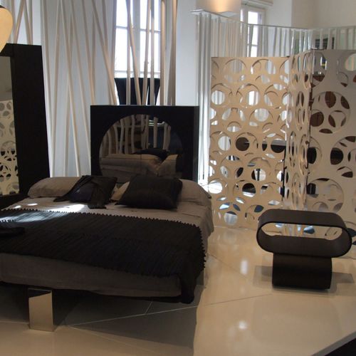 Contemporary bedside table - ESCHER - Emmemobili - oak / plywood / wenge