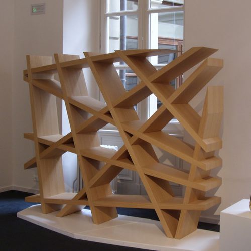 Contemporary shelf - CAOS - Emmemobili - lacquered wood / oak / by Ferruccio Laviani