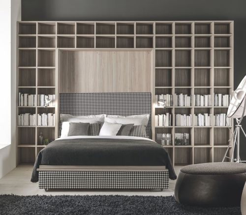 Wall bed - IQ SOFT - Erba Mobili di Erba Giulio e Alessandro - double / contemporary / with shelf