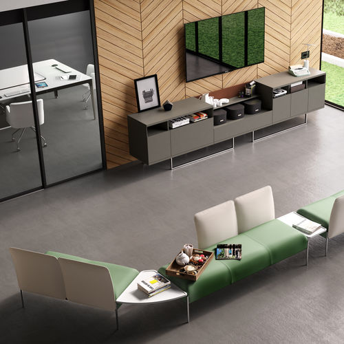 Modular upholstered bench - DOLLY - ESTEL - contemporary / fabric / leather