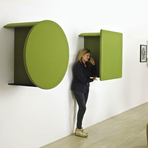Open plan area phone booth - KITE - ESTEL - for office / wooden / polyethylene