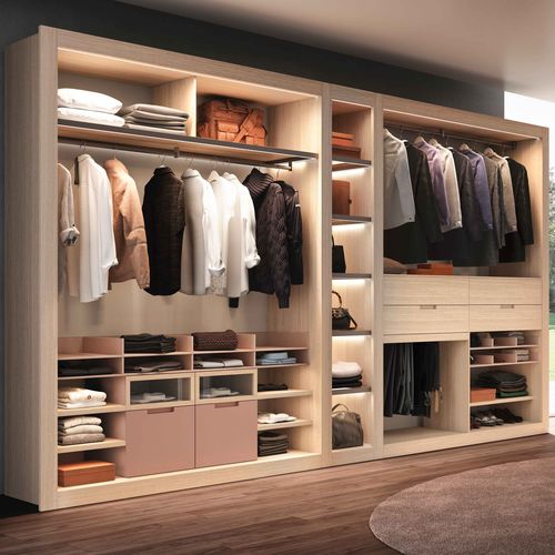 Modular walk-in closet - ESTEL - contemporary / wooden / glass