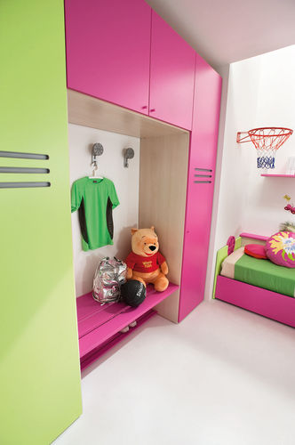 Green children's bedroom furniture set - SPORT - BASKET 2 - Faer Ambienti - girl's