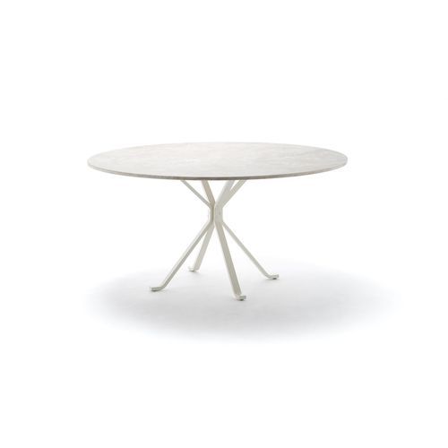 Contemporary dining table - CRAB - fasem - tempered glass / smoked glass / marble