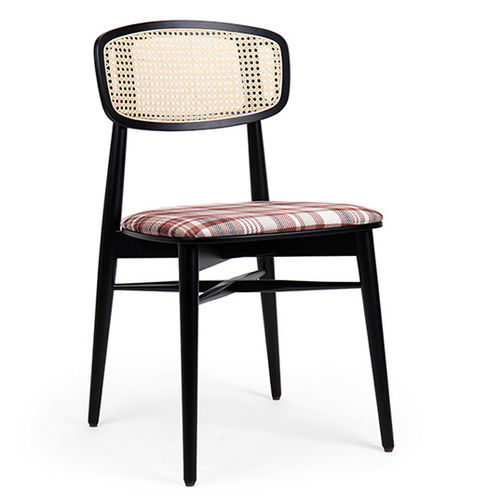 Contemporary chair - DONASELLA EST TP WICKER - Fenabel- The heart of seating - indoor / fabric / wooden