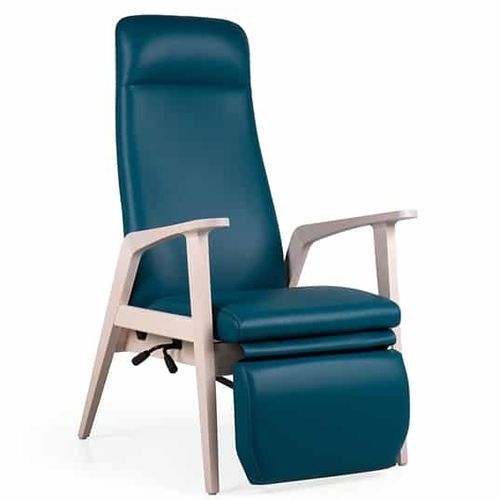 Contemporary armchair - KYARA MAD RCL RP - Fenabel- The heart of seating - leather / wooden / with footrest
