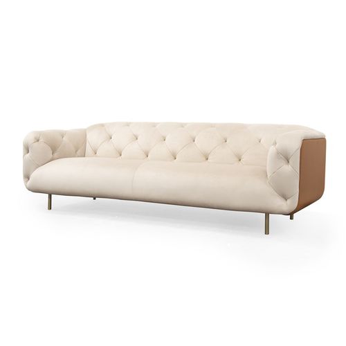 Contemporary sofa - OVERSEAS/A - Formitalia Group - velvet / leather / white