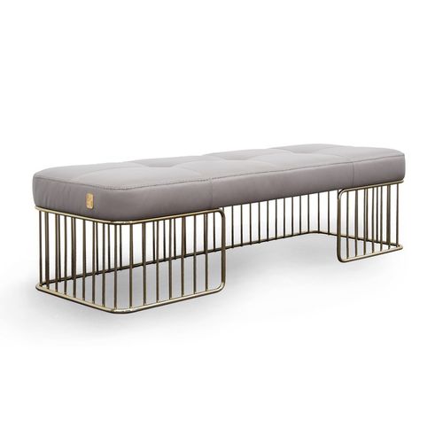 Contemporary bed bench - CHARLESTON  - Formitalia Group - leather / metal / home