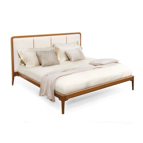 Double bed - JULIA - Formitalia Group - contemporary / with leather headboard / hardwood