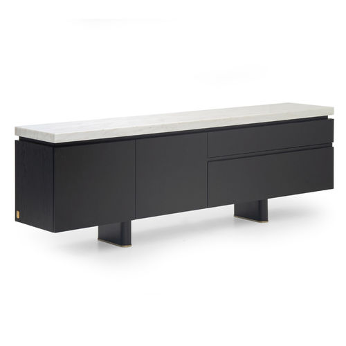 Contemporary sideboard - CHICAGO - Formitalia Group - wood veneer / marble