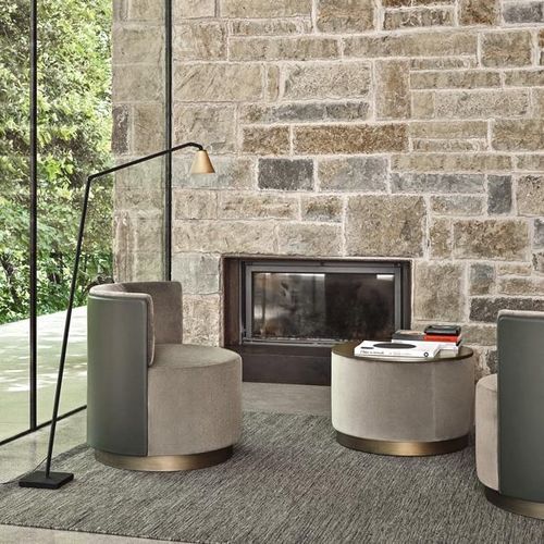Contemporary coffee table - Clubby CT - Frag - MDF / leather base / fabric base