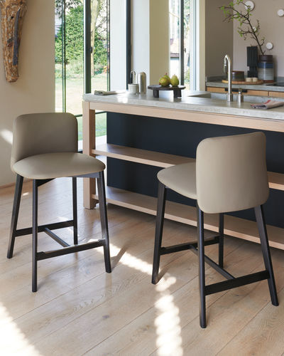 Contemporary bar chair - Siloe C - Frag - indoor / fabric / leather