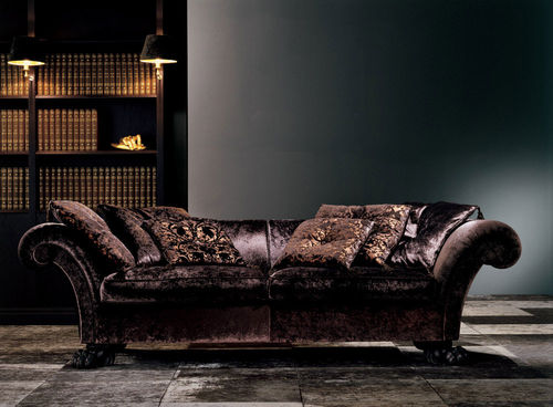 Classic sofa - FANTAISIE 4910 - Fratelli Boffi - fabric / cushion / brown