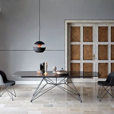 Contemporary table - T70 ATLANTE - Friulsedie Sud by Dalmasson - metal / rectangular / anthracite