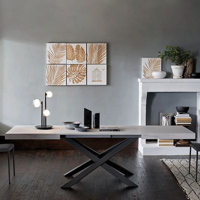 Contemporary table - T63 MODUS - Friulsedie Sud by Dalmasson - metal / rectangular / extending