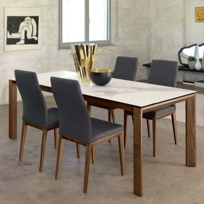 Contemporary table - T80 FUSION - Friulsedie Sud by Dalmasson - ash / marble / rectangular