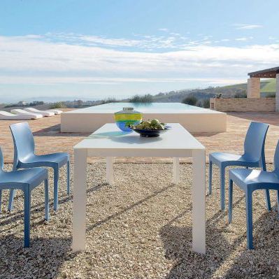 Contemporary table - T93 GALILEO - Friulsedie Sud by Dalmasson - metal / metal base / rectangular