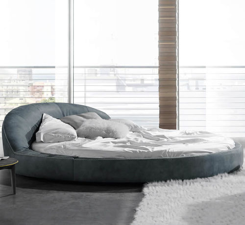 Round bed - JAZZ NIGHT - Gamma Arredamenti International - double / contemporary / upholstered