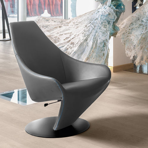 Contemporary armchair - LOBSTER - Gamma Arredamenti International - leather / chrome / reclining