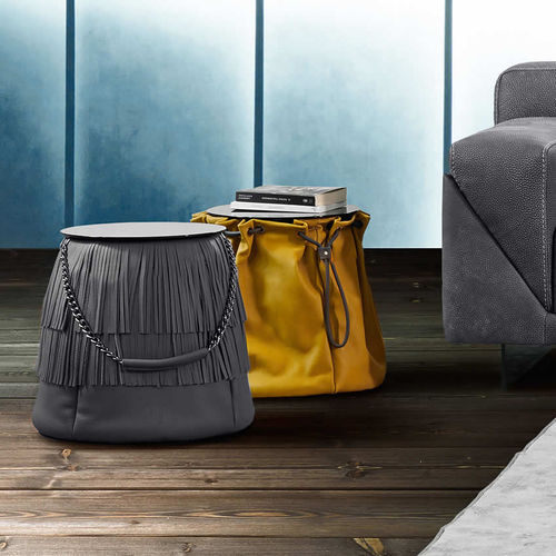 Original design stool - SMART  - Gamma Arredamenti International - leather / upholstered / smart